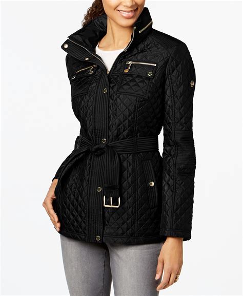 michael kors hooded rain coat|michael kors padded coat women's.